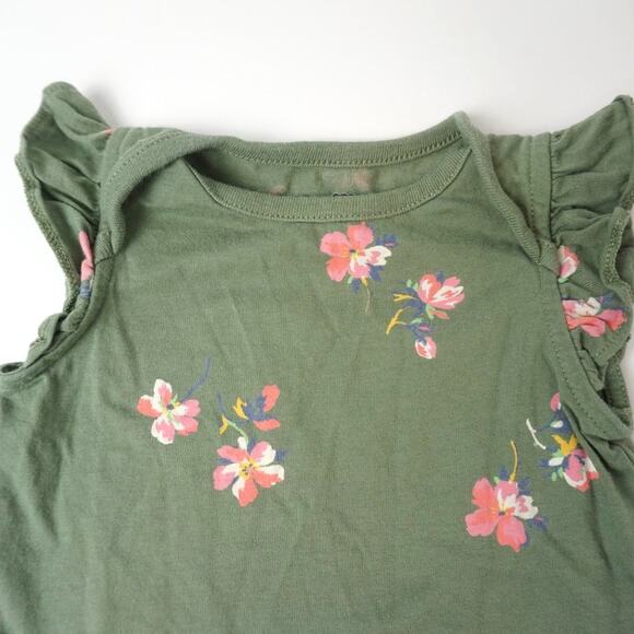 Baby Gap 2-Piece Floral Matching Bodysuit & Leggings Set Green Size 3-6 months - Picture 2 of 7